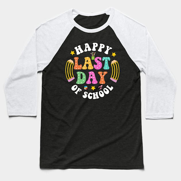 Happy Last Day Of School, Rock The Test, Staar Day, End Of School, Goobye School Baseball T-Shirt by kumikoatara
